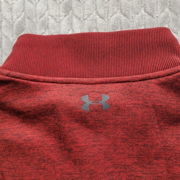 Under Armour UA Storm Mens Size 2XL Loose Golf Sweater Fleece ¼ Zip Red 1281267 - Picture 9 of 10
